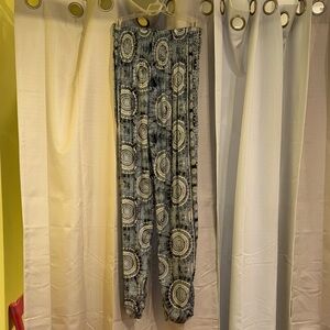 Stylish Blue and White Women's Pants